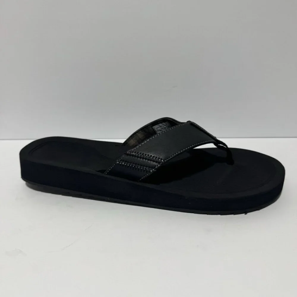 Bruno Marc Mens Flip Flop Sandals Black Size 12 M